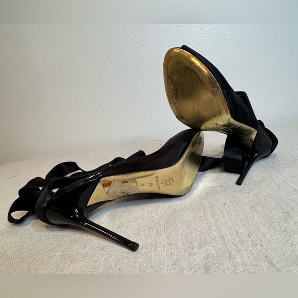 Zac Posen Black Satin Women's Heels - Picture 6 of 12